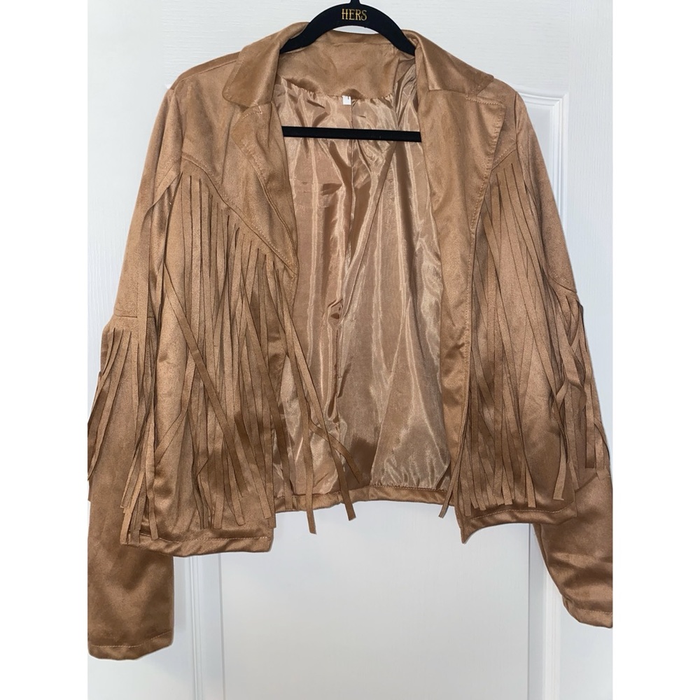 Fringe Brown Suede Jacket